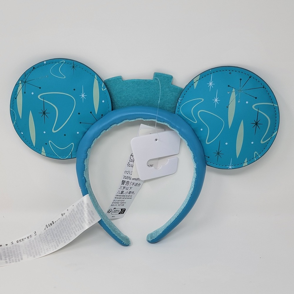 NWT Disney Parks Disneyland Retro Marquee Sign Blue Mickey Ears Headband 2023 - Picture 4 of 12
